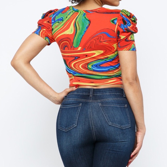 GET NOTICED! Multi Colored Crop - Picture 4 of 10